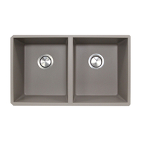  Plymouth Collection White/Color Undermount - Double Bowl Kitchen Sink - Truffle