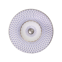  Regatta Collection Vessel Style Bathroom Sink - White/Blue