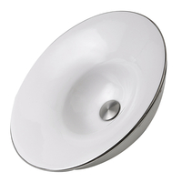  Regatta Collection Vessel Style Bathroom Sink - White/Platinum