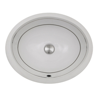  Regatta Collection Undermount Style Bathroom Sink - White/Platinum
