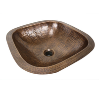  Brightwork Home Undermount Style Bathroom Sink - Light Copper