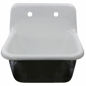 NCI2218WNRG Anchor Collection Utility Sink Commercial Sink - White/Black