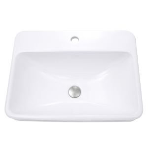 NDI2317R1 Brant Point Collection Self Rimming Bathroom Sink - White