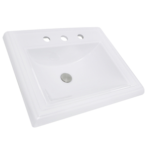 NDI2418R8 Great Point Self Rimming Bathroom Sink - White