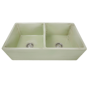 NFCFS3318DSHGR Vineyard Collection Apron Front / Specialty Sink Kitchen Sink - Shabby Green