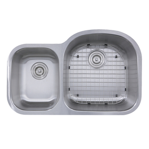 NNS7030R16 Sconset Stainless Steel Undermount - Double Bowl Kitchen Sink - Brushed Satin