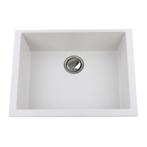 NPR2418W Plymouth Collection White/Color Undermount - Single Bowl Kitchen Sink - White