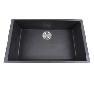 NPR3018BL Plymouth Collection White/Color Undermount - Single Bowl Kitchen Sink - Black