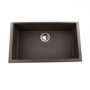 NPR3018BR Plymouth Collection White/Color Undermount - Single Bowl Kitchen Sink - Brown