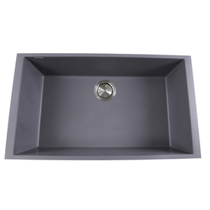 NPR3018TI Plymouth Collection White/Color Undermount - Single Bowl Kitchen Sink - Titanium