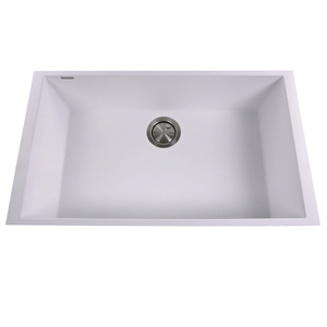 NPR3018W Plymouth Collection White/Color Undermount - Single Bowl Kitchen Sink - White