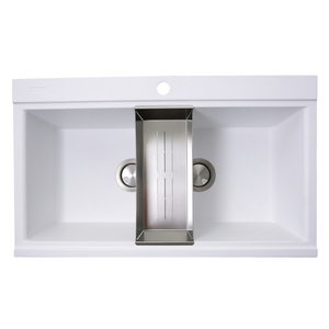 NPR3420PSW Plymouth Collection White/Color Double Bowl Kitchen Sink - White