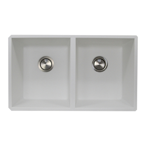 NPR5050WUM Plymouth Collection White/Color Undermount - Double Bowl Kitchen Sink - White