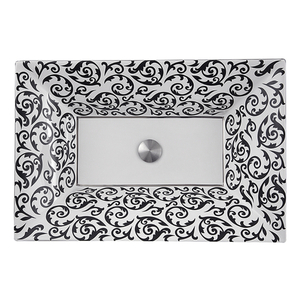 NRC73040PD Regatta Collection Vessel Style Bathroom Sink - White/Black/Platinum