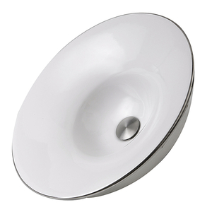 NRC77240P Regatta Collection Vessel Style Bathroom Sink - White/Platinum