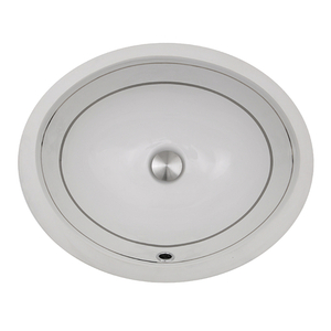 NRC78340SL Regatta Collection Undermount Style Bathroom Sink - White/Platinum