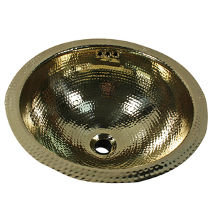 NROBOF Brightwork Home Undermount Style Bathroom Sink - Brass