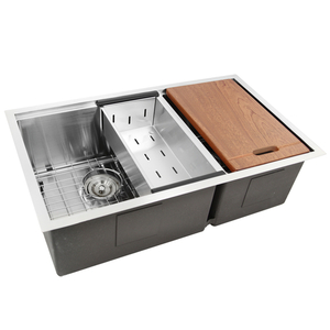 NSRPS3219OS16 Pro Series Stainless Steel Undermount - Double Bowl Kitchen Sink - Stainless steel