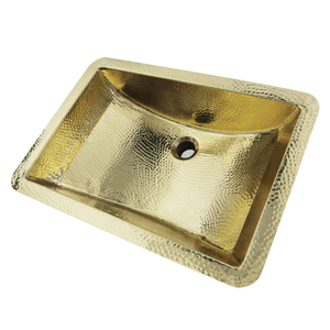 NTRB1914OF Brightwork Home Undermount Style Bathroom Sink - Brass