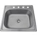 Nantucket Sinks NNS25228 Brushed Satin Single Bowl Kitchen Sink