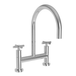 N1500-5402/14 East Linear Two-Handle Kitchen Faucet - Gun Metal