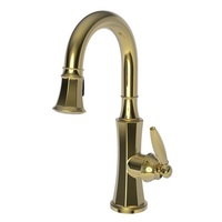  Metropole Pull-Out Spray Kitchen Faucet - Uncoated Polished Brass - Living