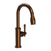  Chesterfield Pull-Out Spray Kitchen Faucet - Antique Brass