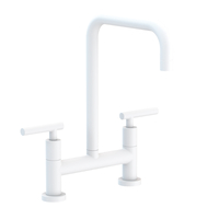  East Square Two-Handle Kitchen Faucet - Matte White