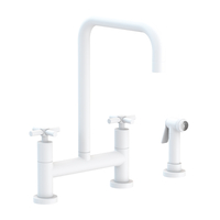  East Square Two-Handle Kitchen Faucet - Matte White