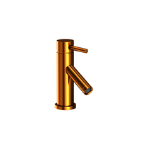  East Linear Single Hole Bathroom Faucet - Aged Brass