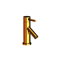  East Linear Single Hole Bathroom Faucet - Polished Gold - PVD