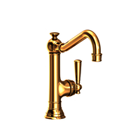  Jacobean Single Handle Kitchen Faucet - Uncoated Polished Brass - Living