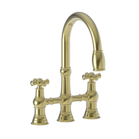  Jacobean Pull-Out Spray Kitchen Faucet - Uncoated Polished Brass - Living