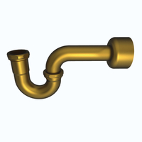  Brasstech P-Trap Bathroom Accessory - Antique Brass
