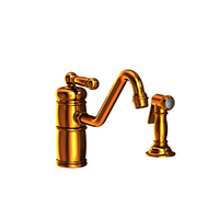  Nadya Single Handle Kitchen Faucet - Aged Brass