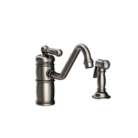  Nadya Single Handle Kitchen Faucet - Stainless Steel - PVD