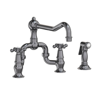  Chesterfield Two-Handle Kitchen Faucet - Midnight Chrome