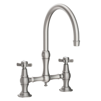  Fairfield Two-Handle Kitchen Faucet - Stainless Steel - PVD