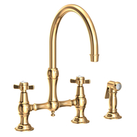  Fairfield Two-Handle Kitchen Faucet - Uncoated Polished Brass - Living