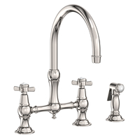  Fairfield Two-Handle Kitchen Faucet - Polished Nickel - Natural