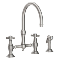  Fairfield Two-Handle Kitchen Faucet - Stainless Steel - PVD