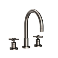  East Linear Two-Handle Kitchen Faucet - Stainless Steel - PVD