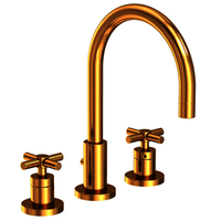  East Linear 8'' Widespread Bathroom Faucet - Aged Brass