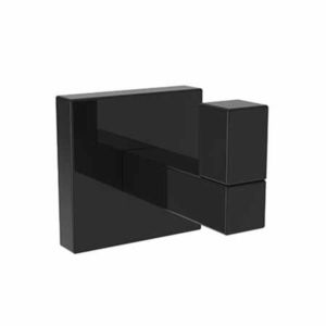 N2020-1650/54 Cube 2 Robe Hook Bathroom Accessory - Gloss Black N2020-1650/54 Cube 2 Robe Hook Bathroom Accessory - Gloss Black
