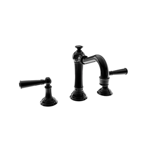 N2470/54 Jacobean 8'' Widespread Bathroom Faucet - Gloss Black N2470/54 Jacobean 8'' Widespread Bathroom Faucet - Gloss Black