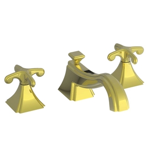 N2520/03N Kiara 8'' Widespread Bathroom Faucet - Uncoated Polished Brass - Living N2520/03N Kiara 8'' Widespread Bathroom Faucet - Uncoated Polished Brass - Living