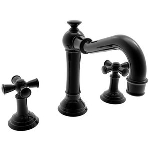 N2460/54 Jacobean 8'' Widespread Bathroom Faucet - Gloss Black N2460/54 Jacobean 8'' Widespread Bathroom Faucet - Gloss Black