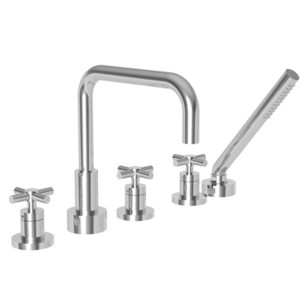 N3-1407/26 East Square Tub Faucet Trim Trim Kit - Polished Chrome