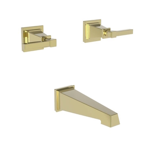 N3-3145/03N Malvina Tub Faucet Trim Trim Kit - Uncoated Polished Brass - Living N3-3145/03N Malvina Tub Faucet Trim Trim Kit - Uncoated Polished Brass - Living