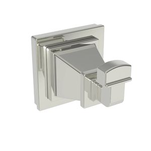 N43-12/15 Malvina Robe Hook Bathroom Accessory - Polished Nickel - Natural N43-12/15 Malvina Robe Hook Bathroom Accessory - Polished Nickel - Natural